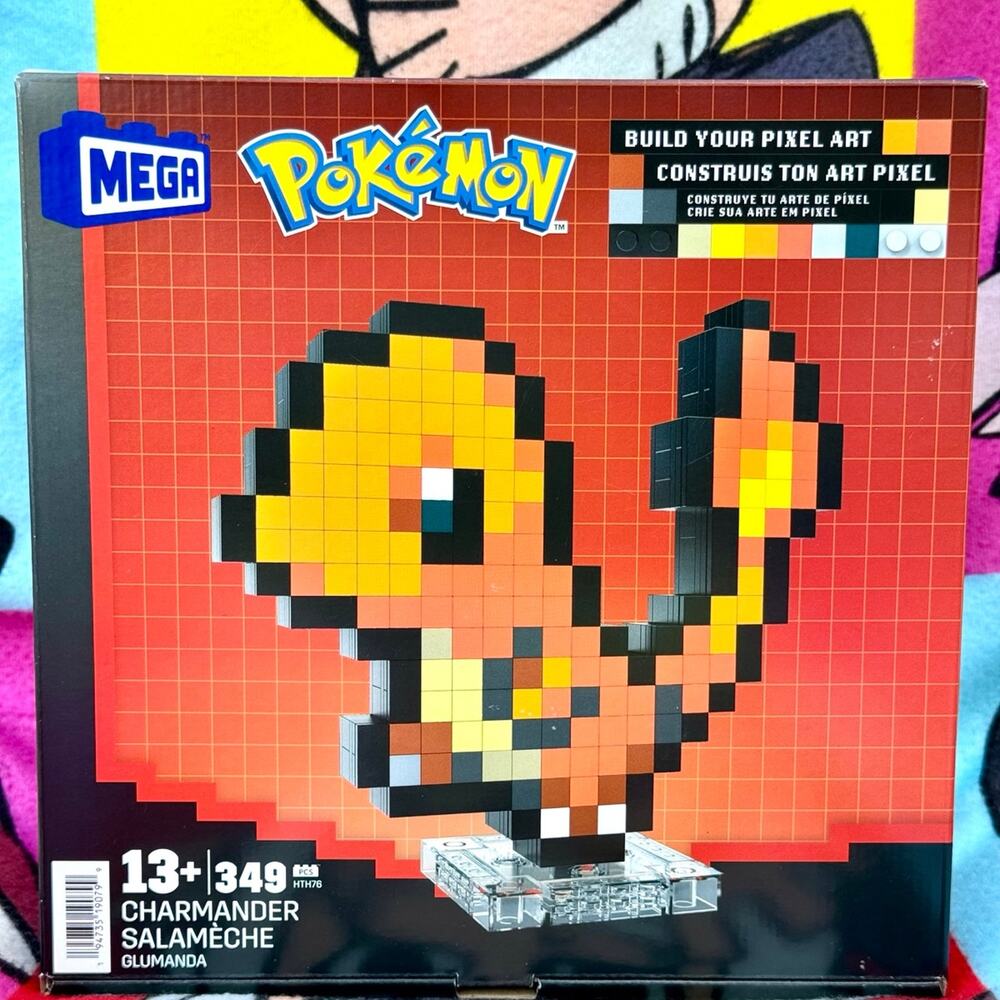 MEGA Construx Pokémon Build Your Pixel Art Charmander 349 PCS